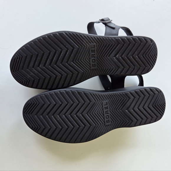 Sorel Black Elevated Sandals - Picture 6 of 8
